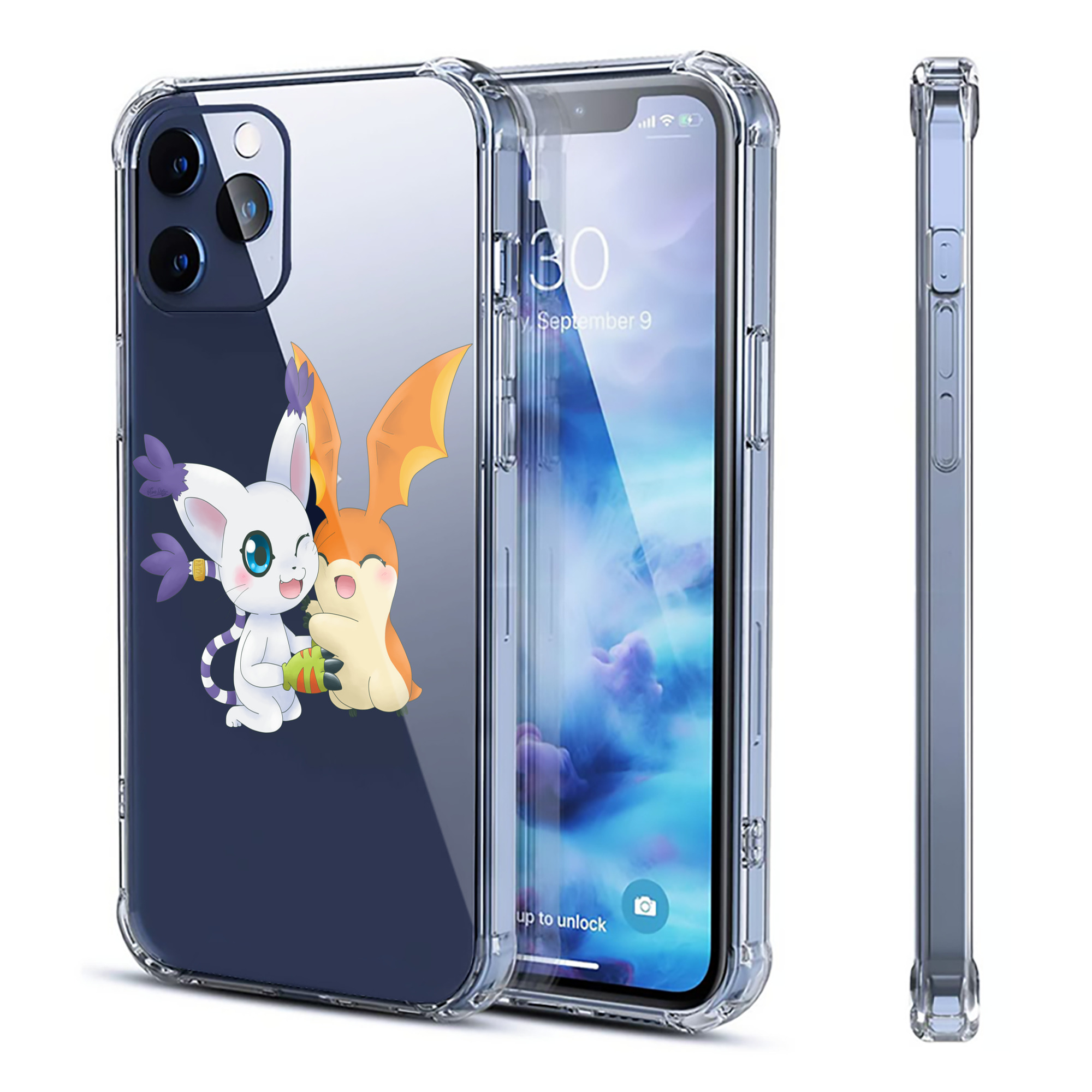 （画像用） Digimon デジタルモンスター/デジモン 【iPhone 12シリーズ対応】透明スマホケース（クリアソフトケース）